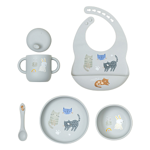 Набор силиконовой посуды LUKNO, серый